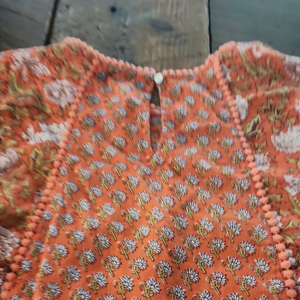 Rachel Zoe Orange Floral Blouse - Picture 6 of 6